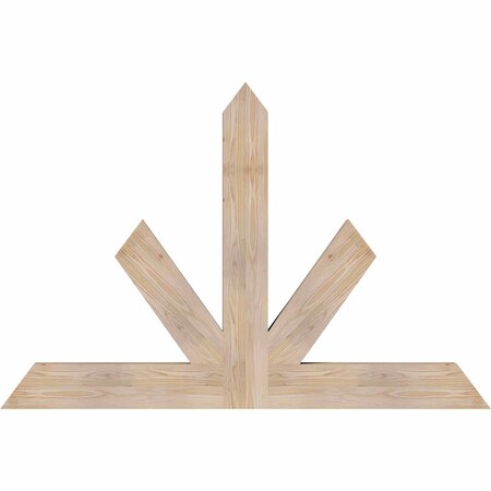 Ekena Millwork Saratoga Smooth Timber Gable Bracket, Douglas Fir, 60"W x 40"H x 3 1/2"D x 5 1/2"F, 16/12 Pitch GBW060X40X0406SAR00SDF